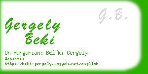 gergely beki business card